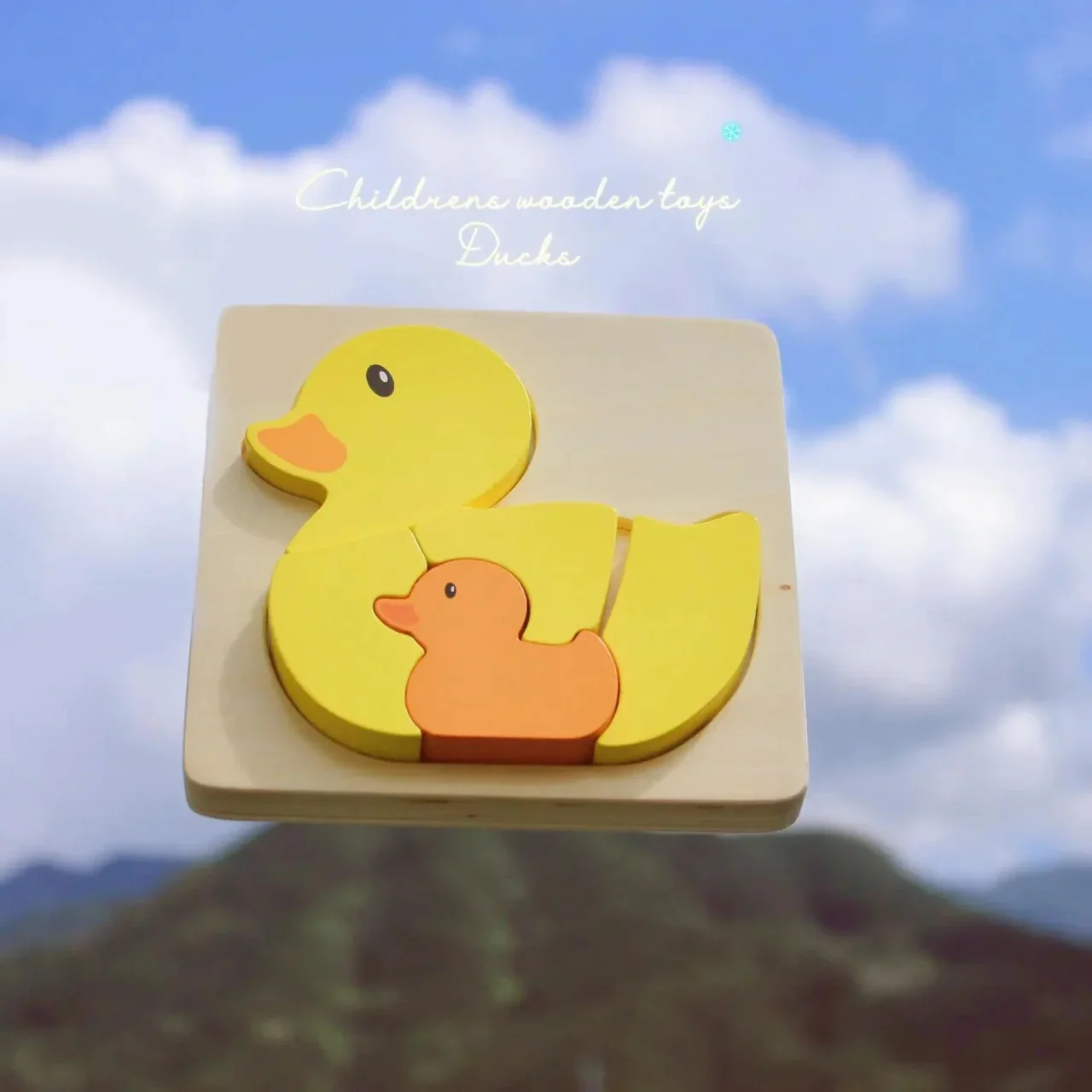 Wooden Animal Parent-Child puzzle (5 Pcs/1 Set) - Image 4