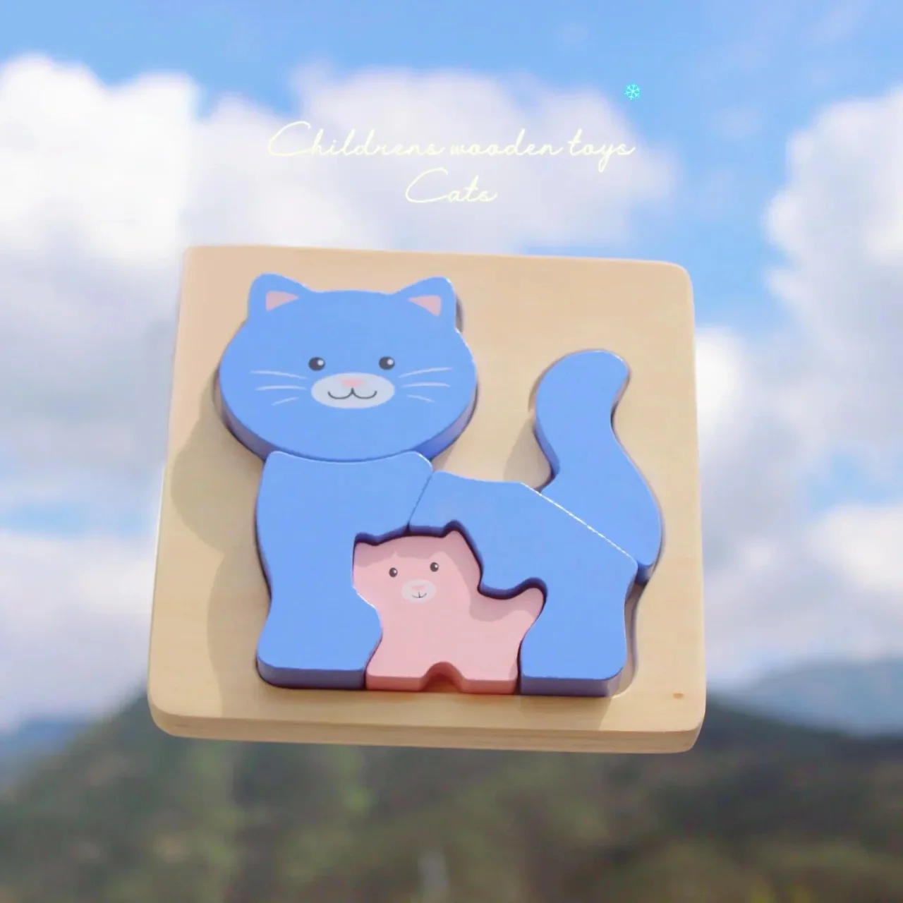 Wooden Animal Parent-Child puzzle (5 Pcs/1 Set) - Image 5