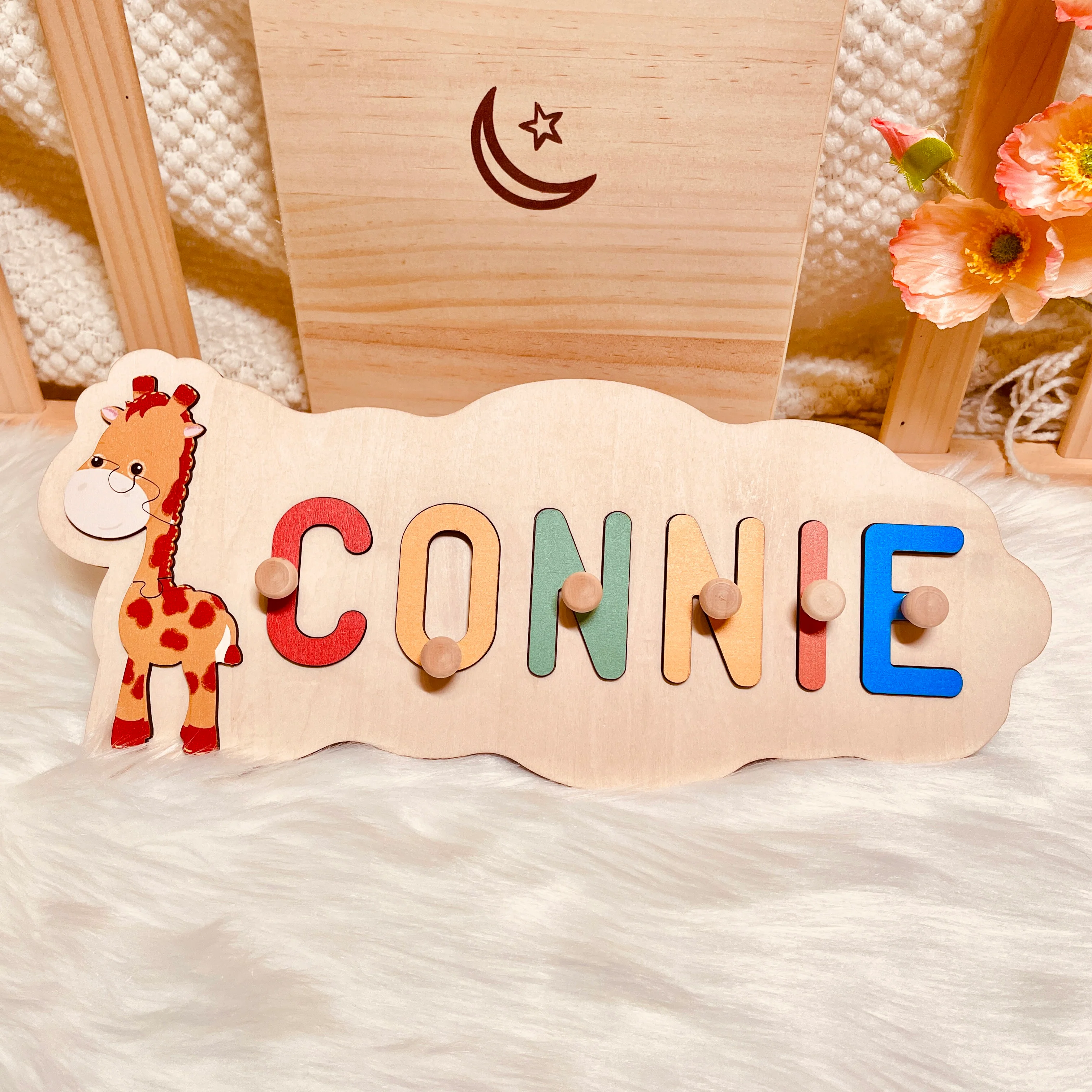 Wooden Animals Baby Name Puzzle - Image 10