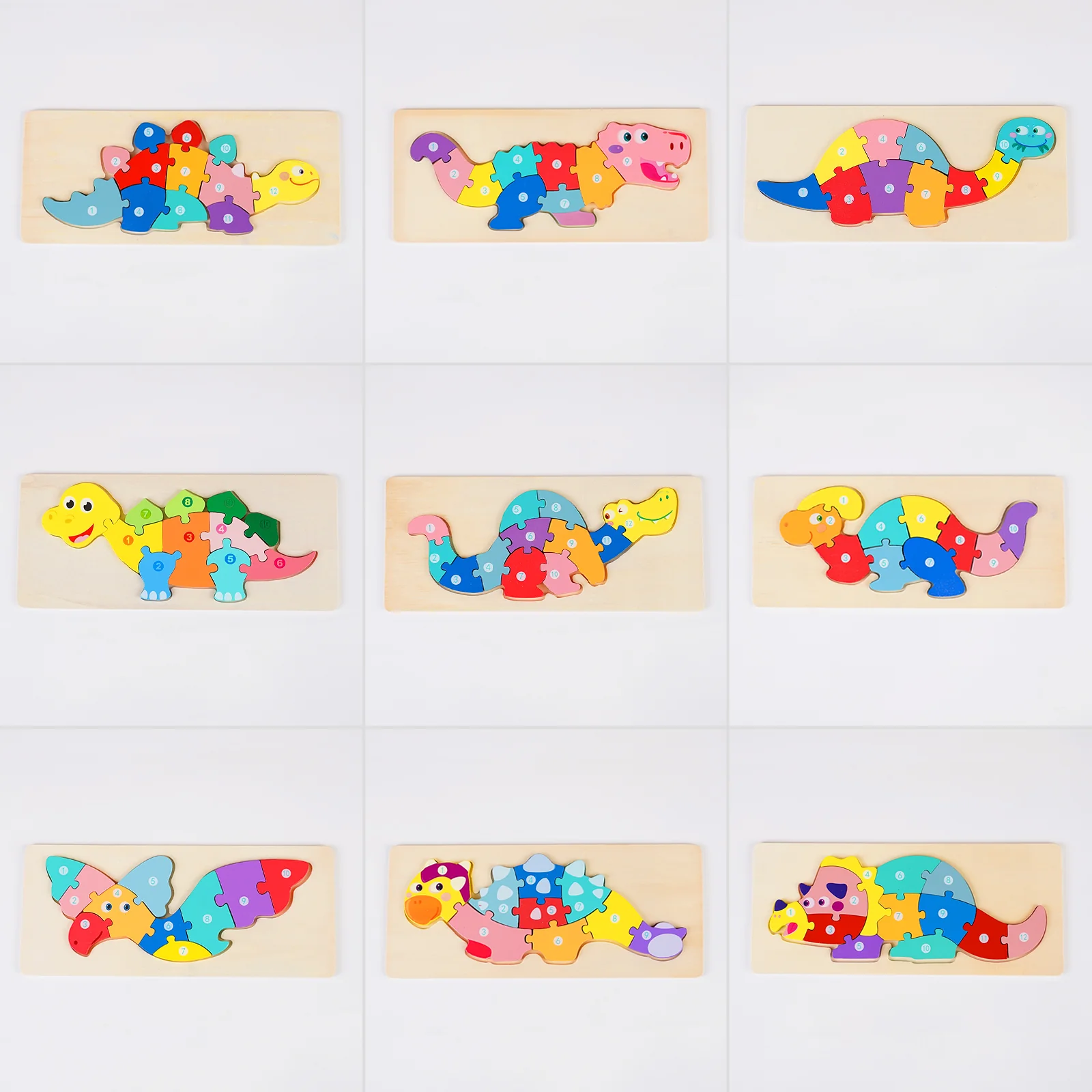 Personalized Wooden Animals Name Puzzle Stacking Puzzle - Image 3