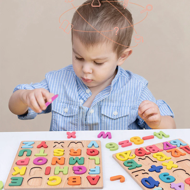 Wooden Alphabet and Number Puzzle - Image 4