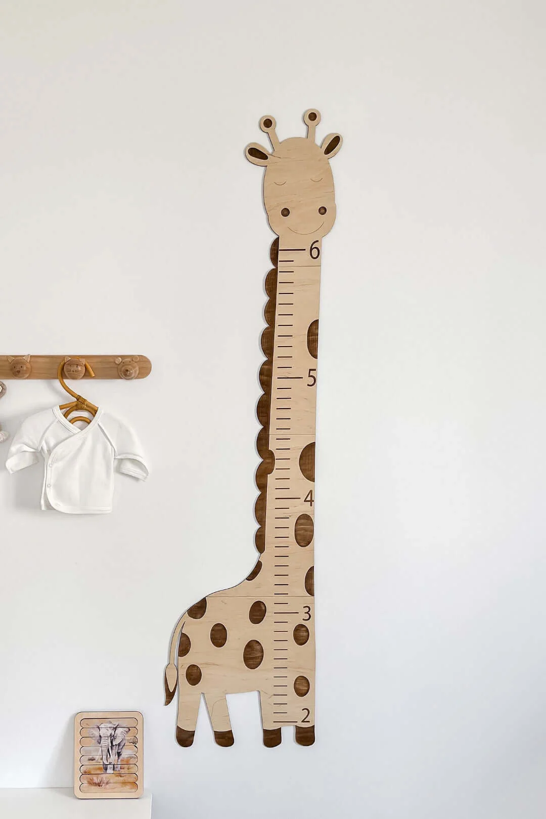 Wooden Giraffe Growth Chart Height Ruler for Kids - Image 3