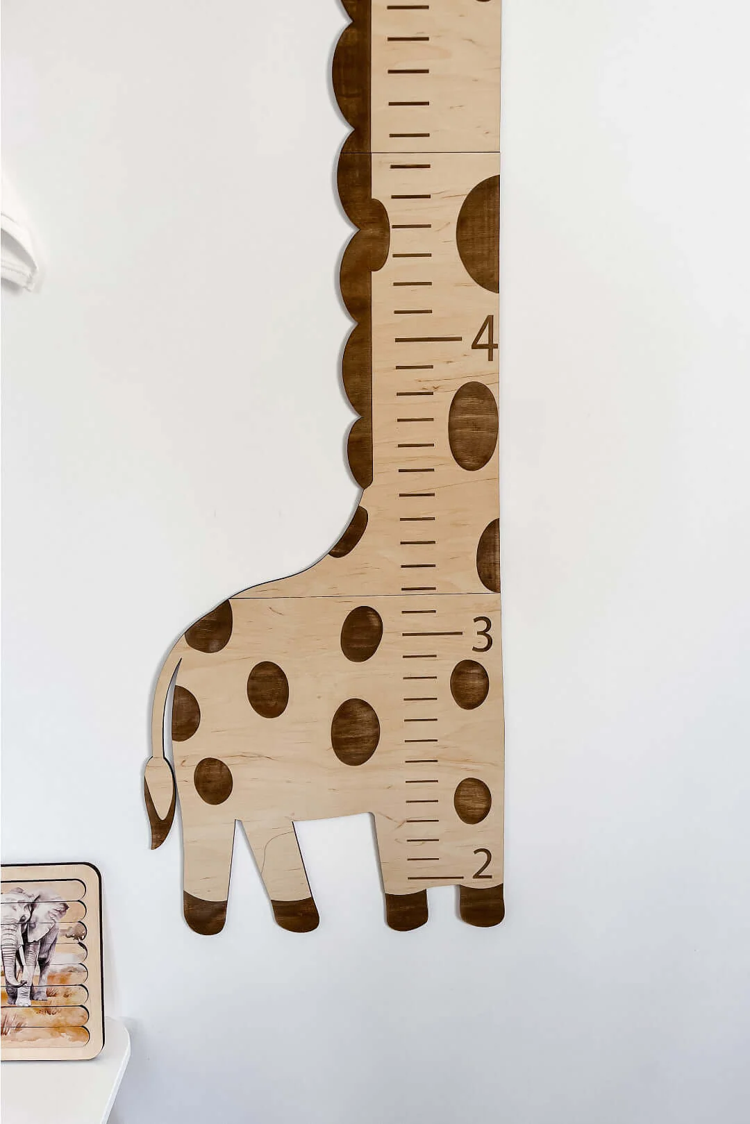 Wooden Giraffe Growth Chart Height Ruler for Kids - Image 4
