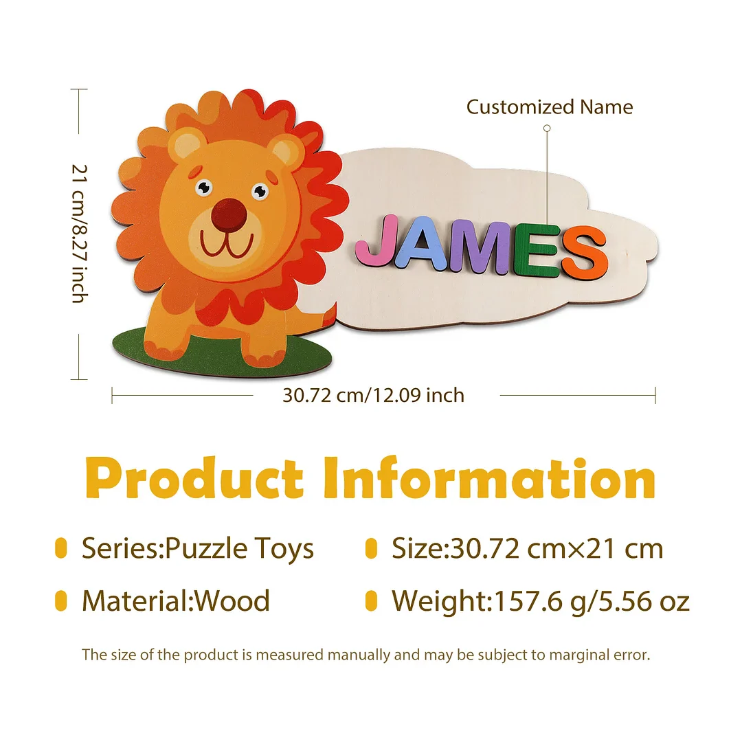 Wooden Cartoon Baby Name Puzzle - Image 5