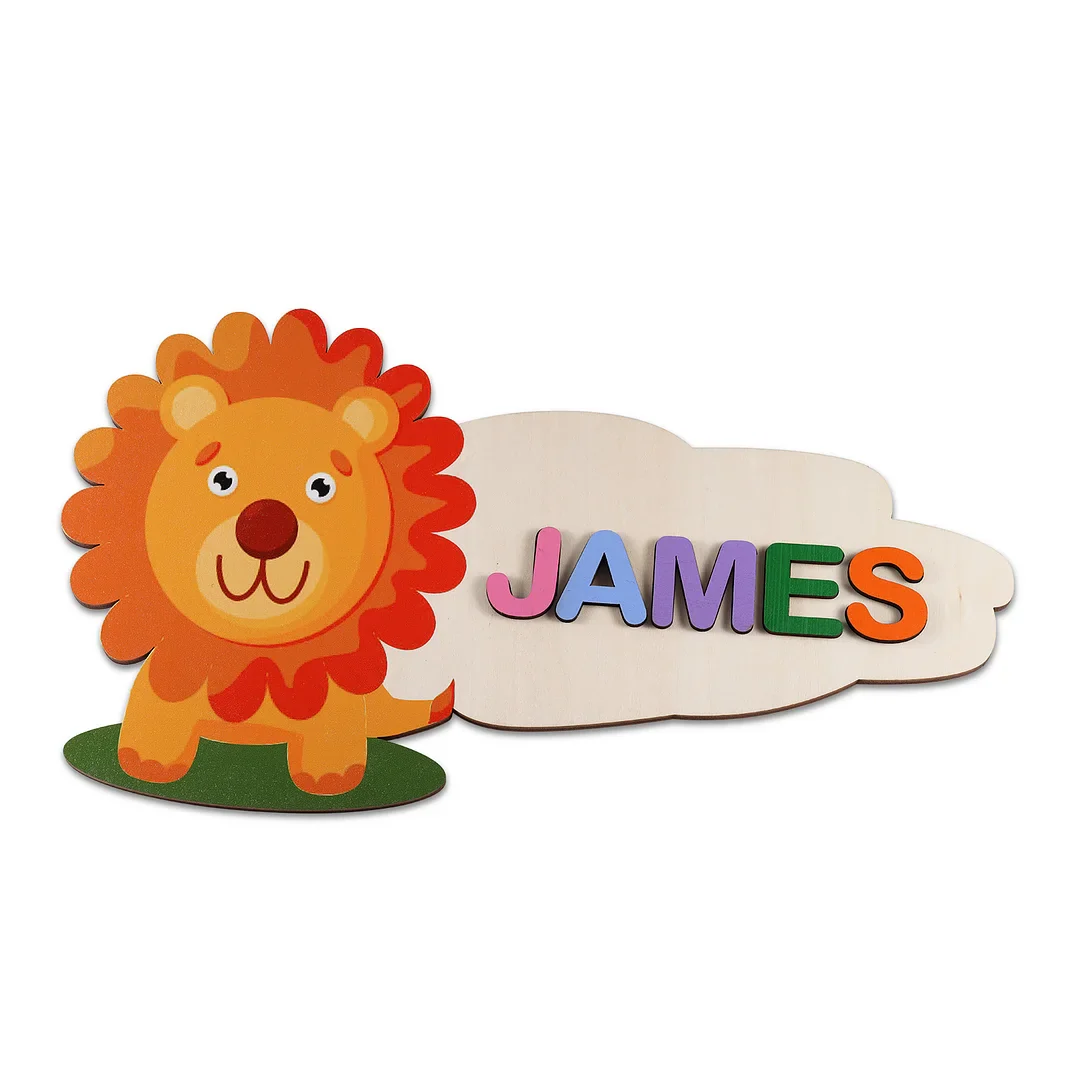 Wooden Cartoon Baby Name Puzzle - Image 6