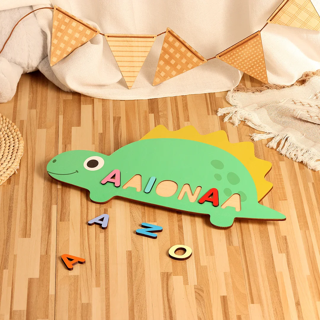 Wooden Cartoon Baby Name Puzzle - Image 3