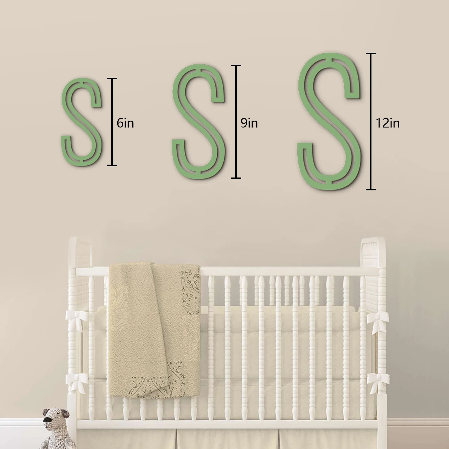 Wooden Baby Name Sign Wall Dector - Image 5