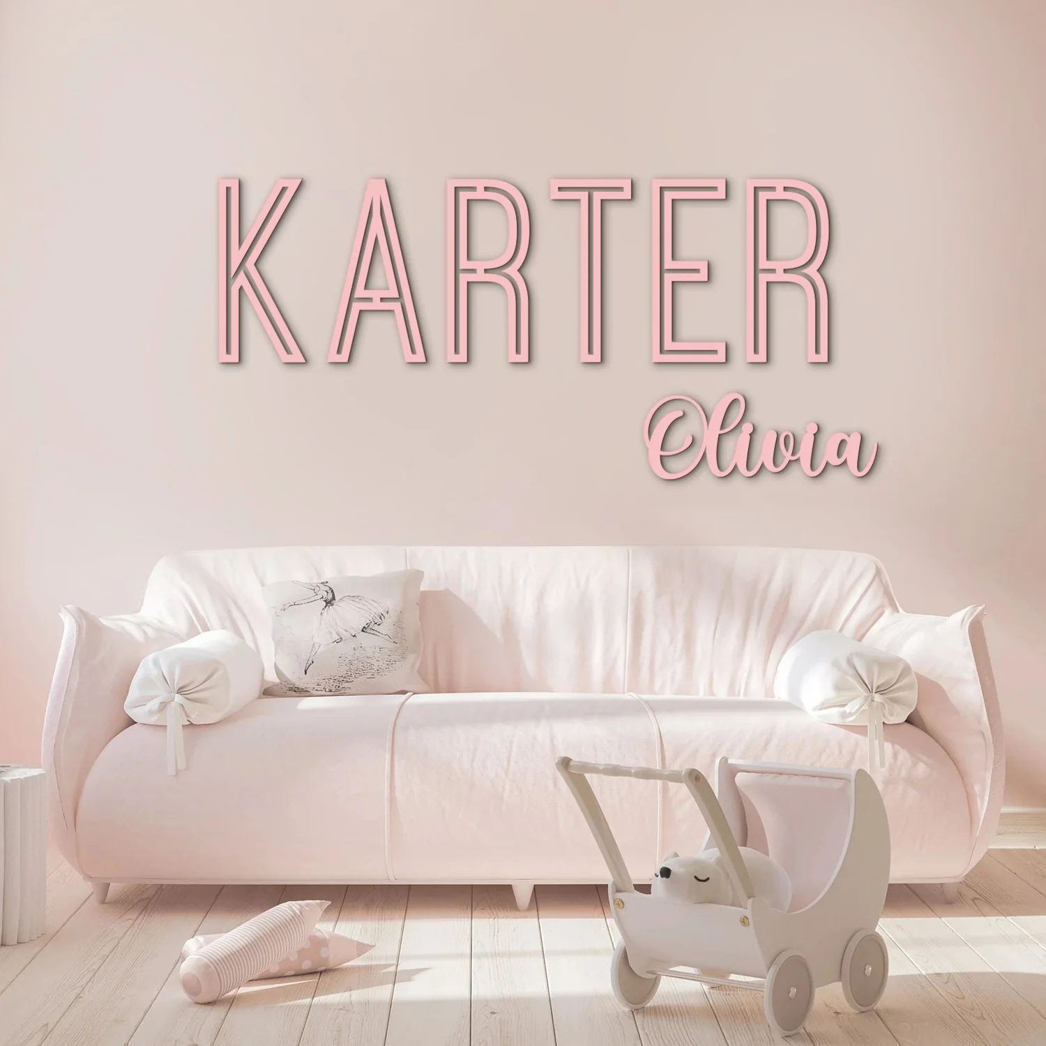 Wooden Baby Name Sign Wall Dector - Image 6