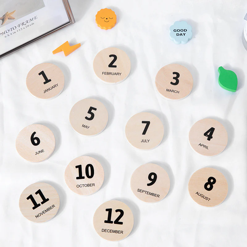 Wooden Calendar for Kids to Learn Seasons - Image 4