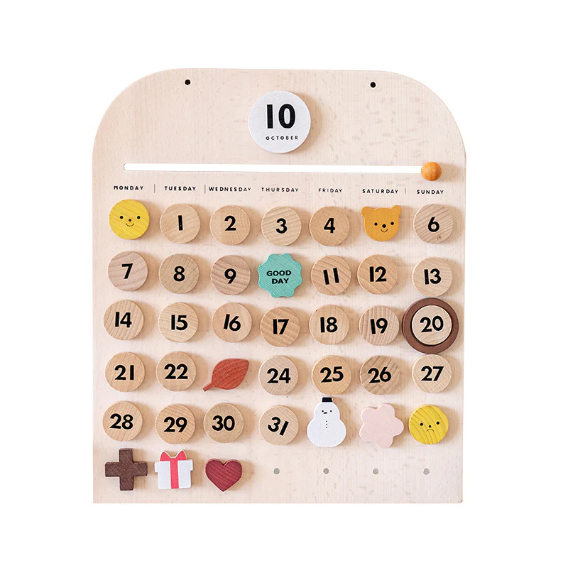 Wooden Calendar for Kids to Learn Seasons - Image 5