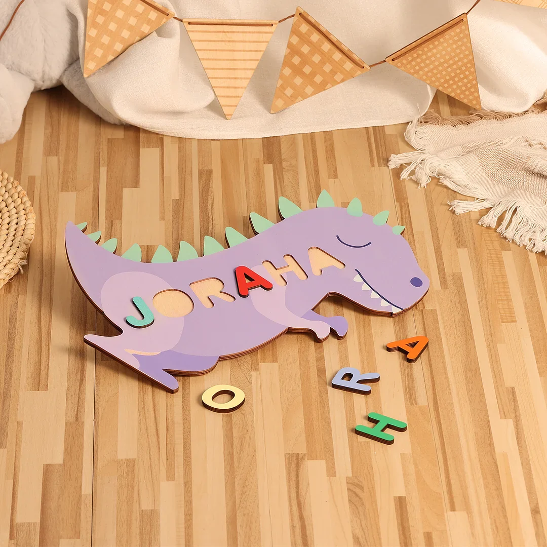 Wooden Cartoon Baby Name Puzzle - Image 3