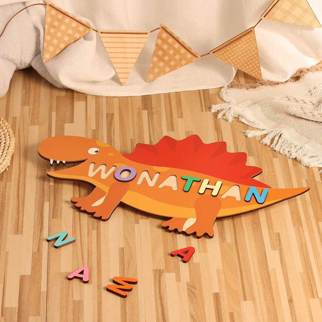 Wooden Cartoon Baby Name Puzzle - Image 3