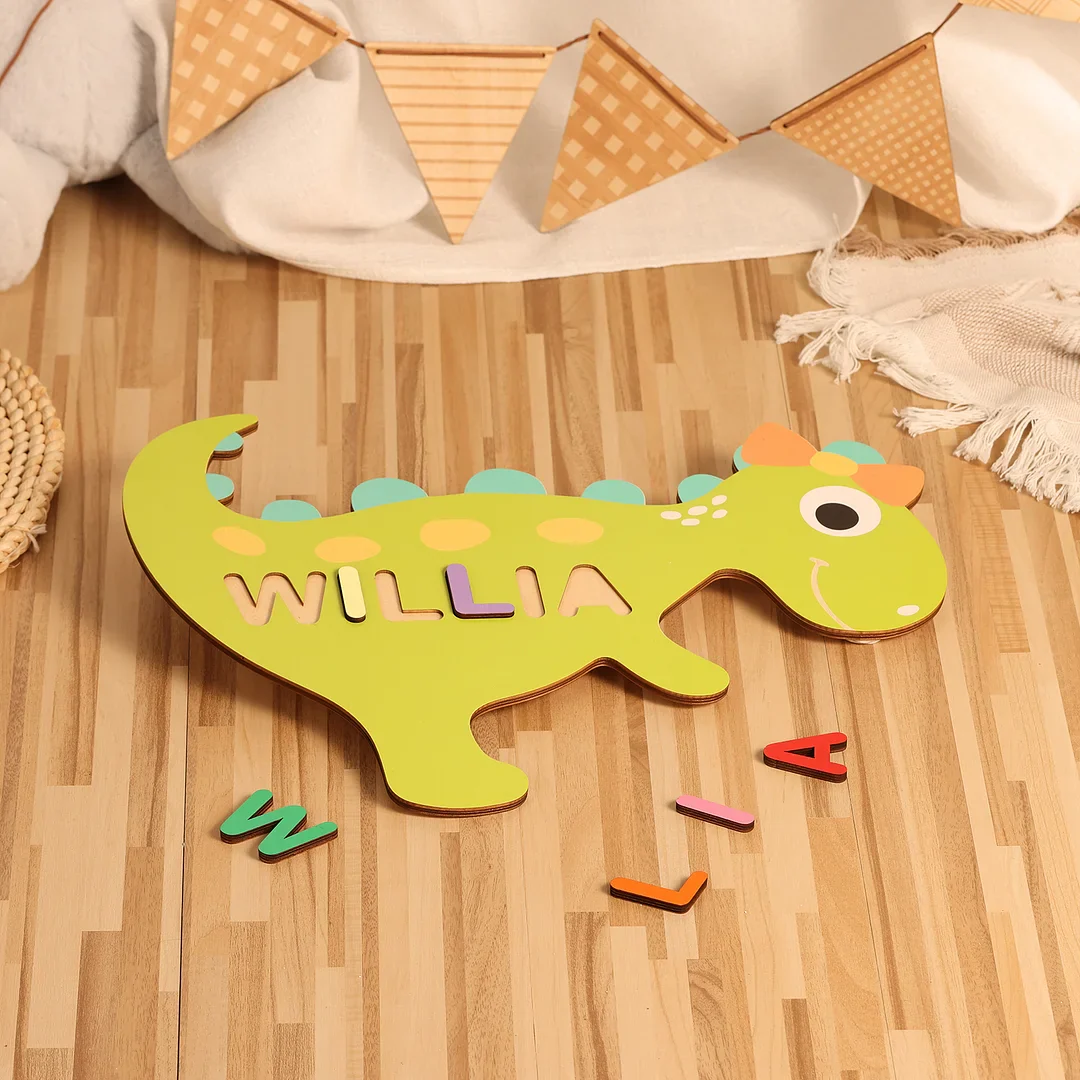 Wooden Cartoon Baby Name Puzzle - Image 3