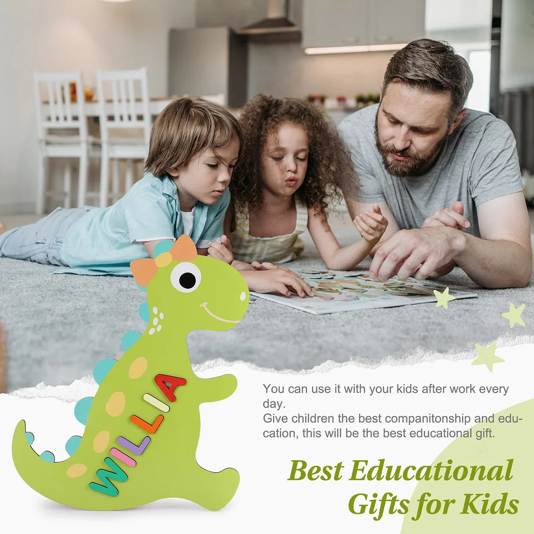 Wooden Cartoon Baby Name Puzzle - Image 4