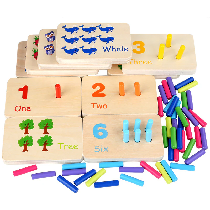 Wooden Counting Peg Board - Image 3