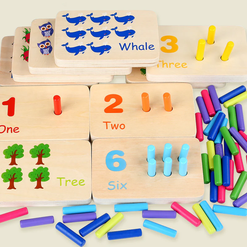 Wooden Counting Peg Board - Image 4