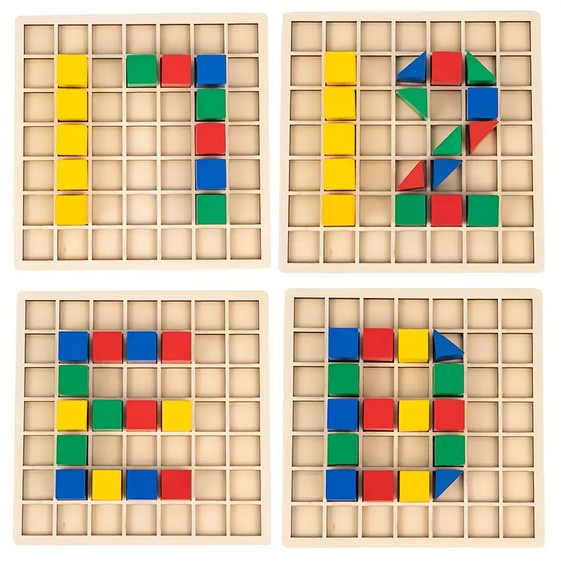 Wooden Creative Splicing Building Blocks Puzzle - Image 3