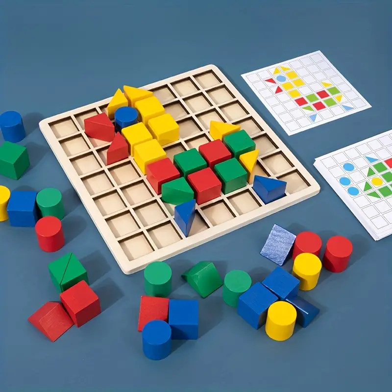 Wooden Creative Splicing Building Blocks Puzzle - Image 7