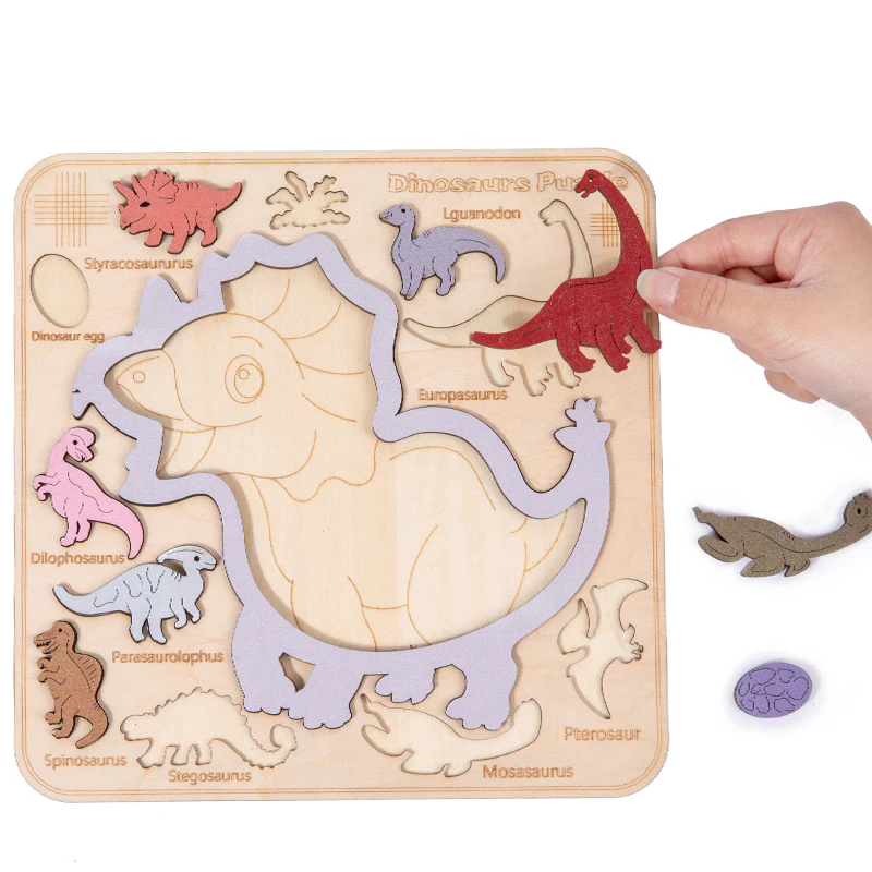 Wooden Dinosaur Brain Matching Stereo Puzzle - Image 10