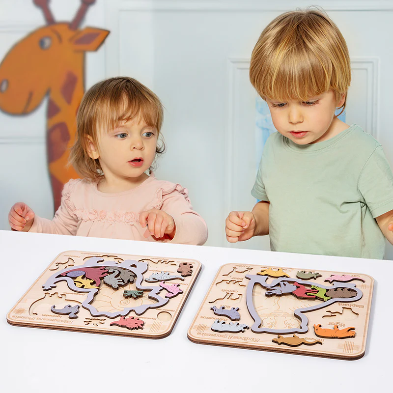Wooden Dinosaur Brain Matching Stereo Puzzle - Image 2