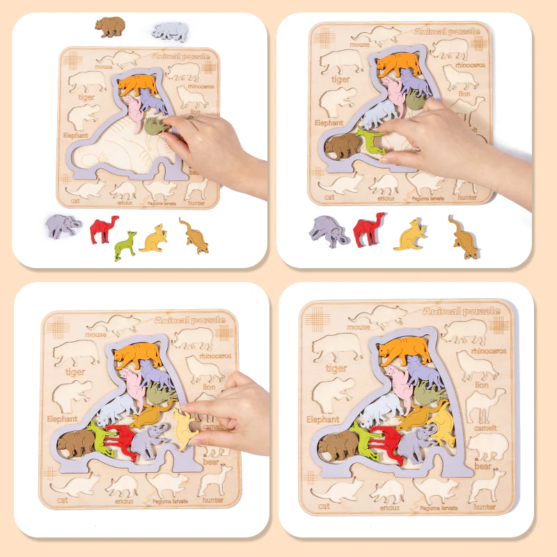 Wooden Dinosaur Brain Matching Stereo Puzzle - Image 6