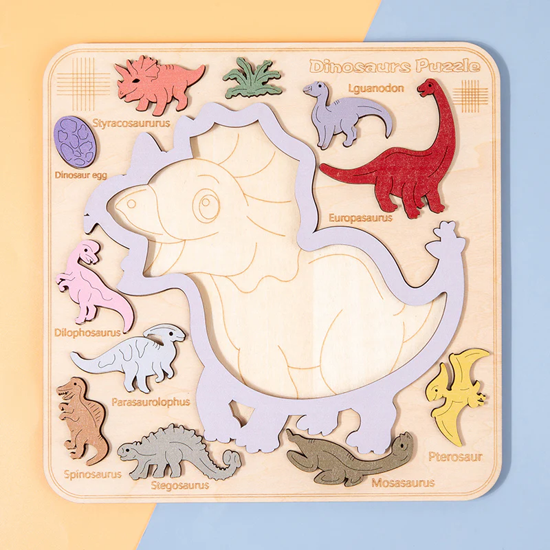 Wooden Dinosaur Brain Matching Stereo Puzzle - Image 8