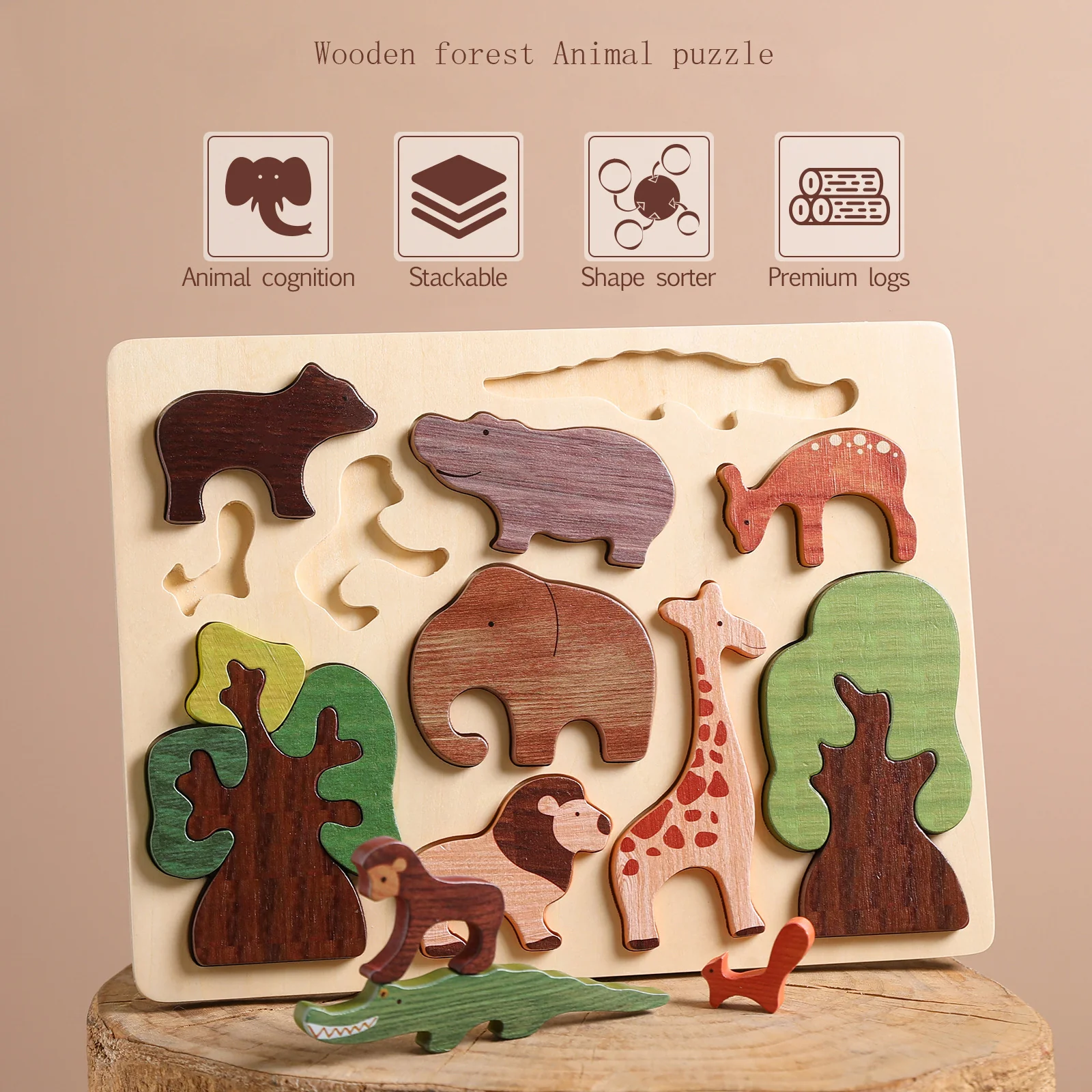 Wooden Forest Animal Puzzle - Image 5