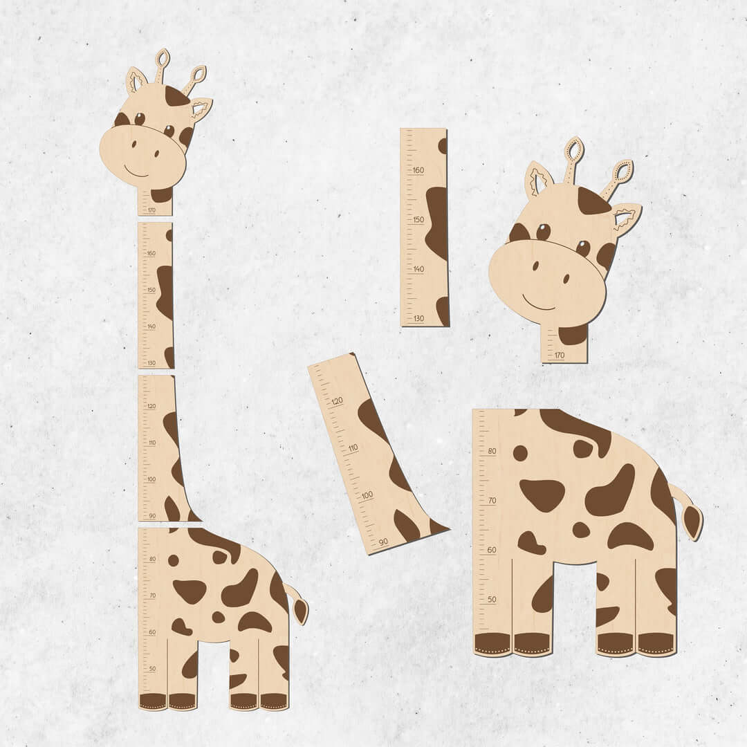 Wooden Giraffe Growth Chart Ruler with Name Sign - Image 5