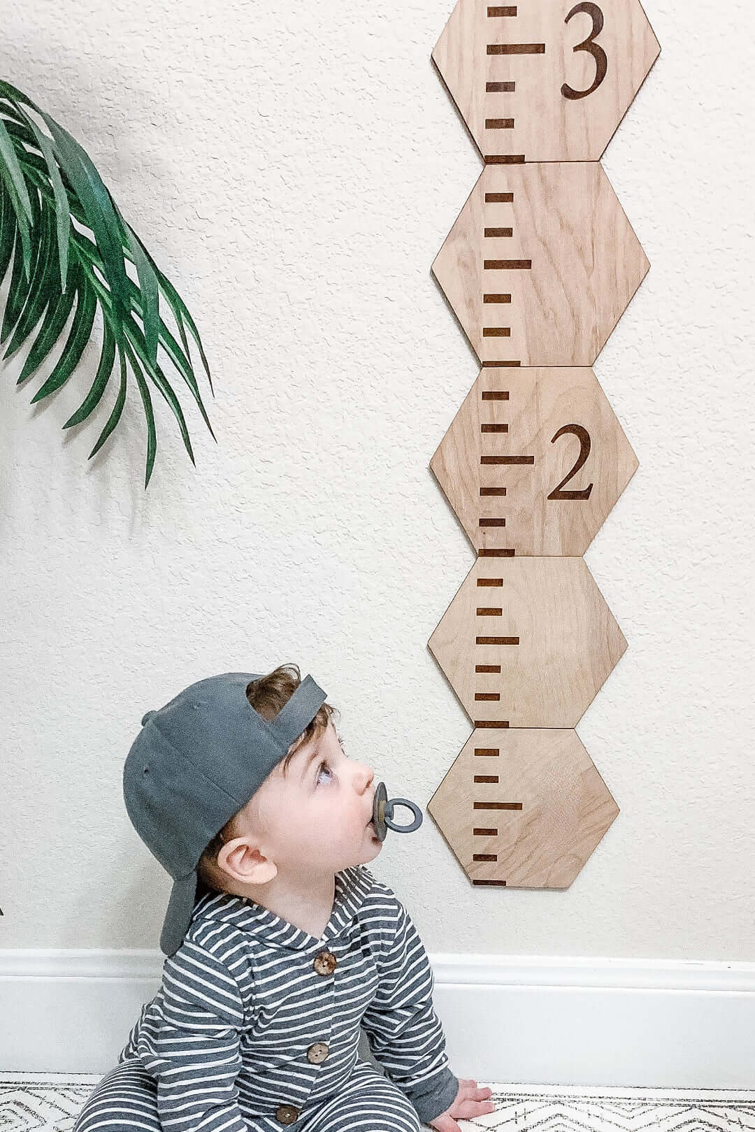 Personalized Wooden Hexagon Puzzles Growth Chart for Kids - Image 3