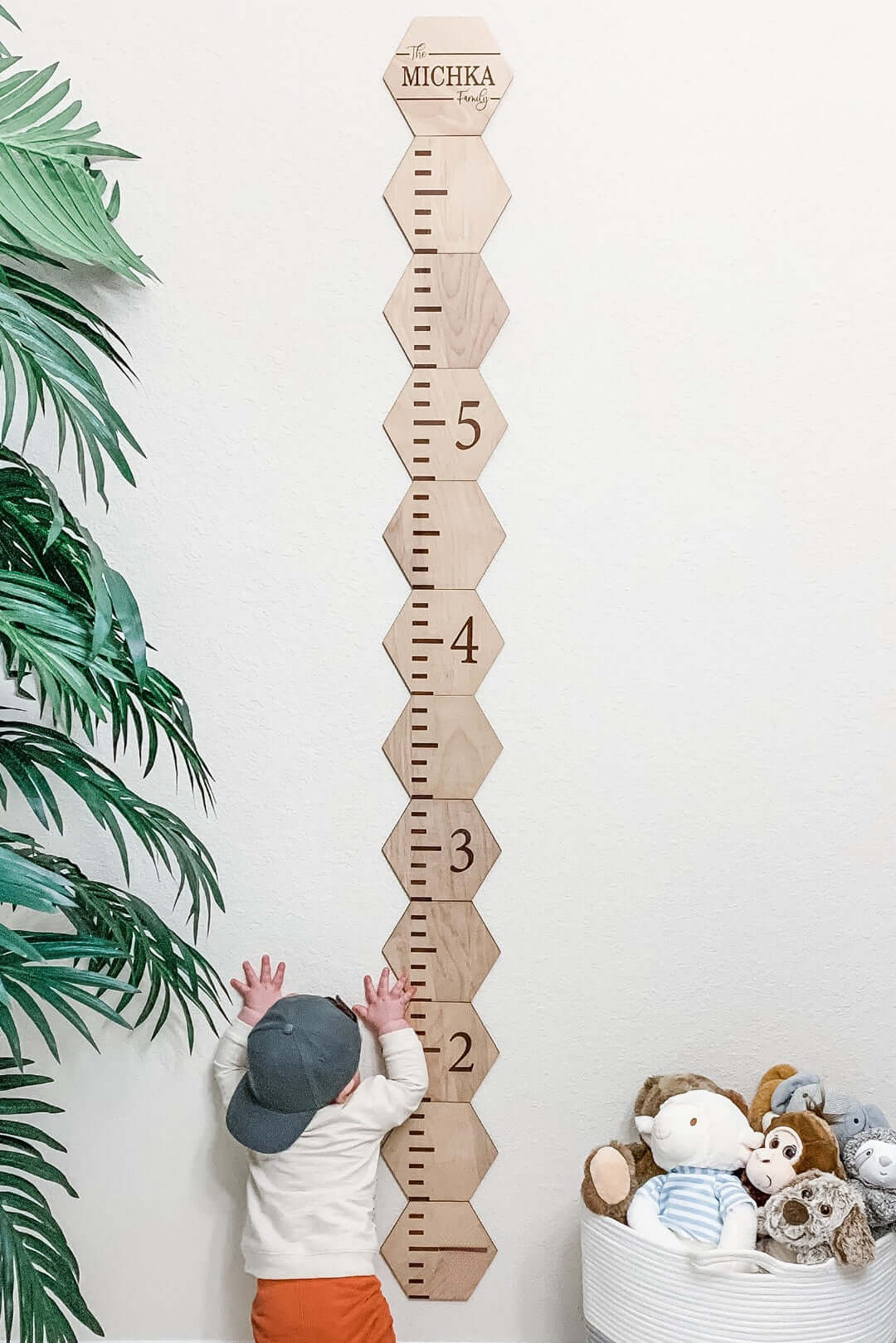 Personalized Wooden Hexagon Puzzles Growth Chart for Kids - Image 5