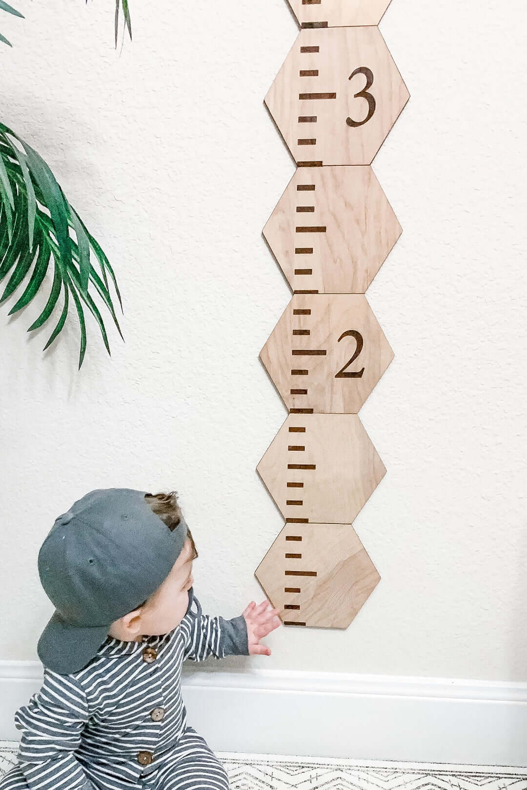 Personalized Wooden Hexagon Puzzles Growth Chart for Kids - Image 6