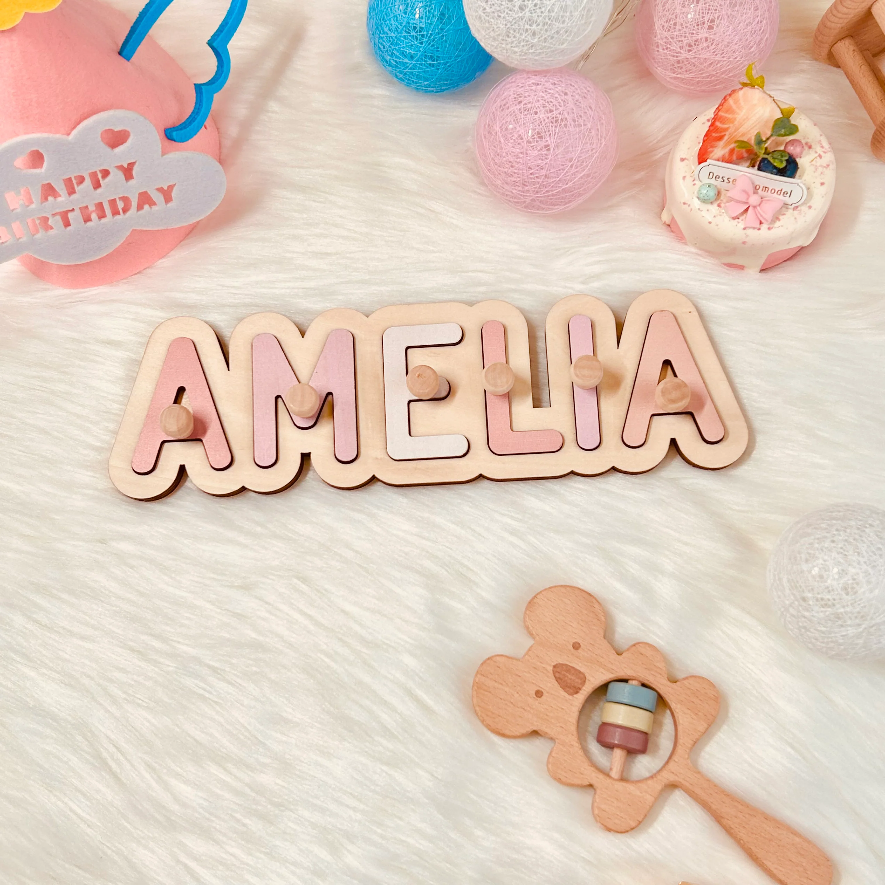 Wooden Name Puzzle For Baby - Image 5