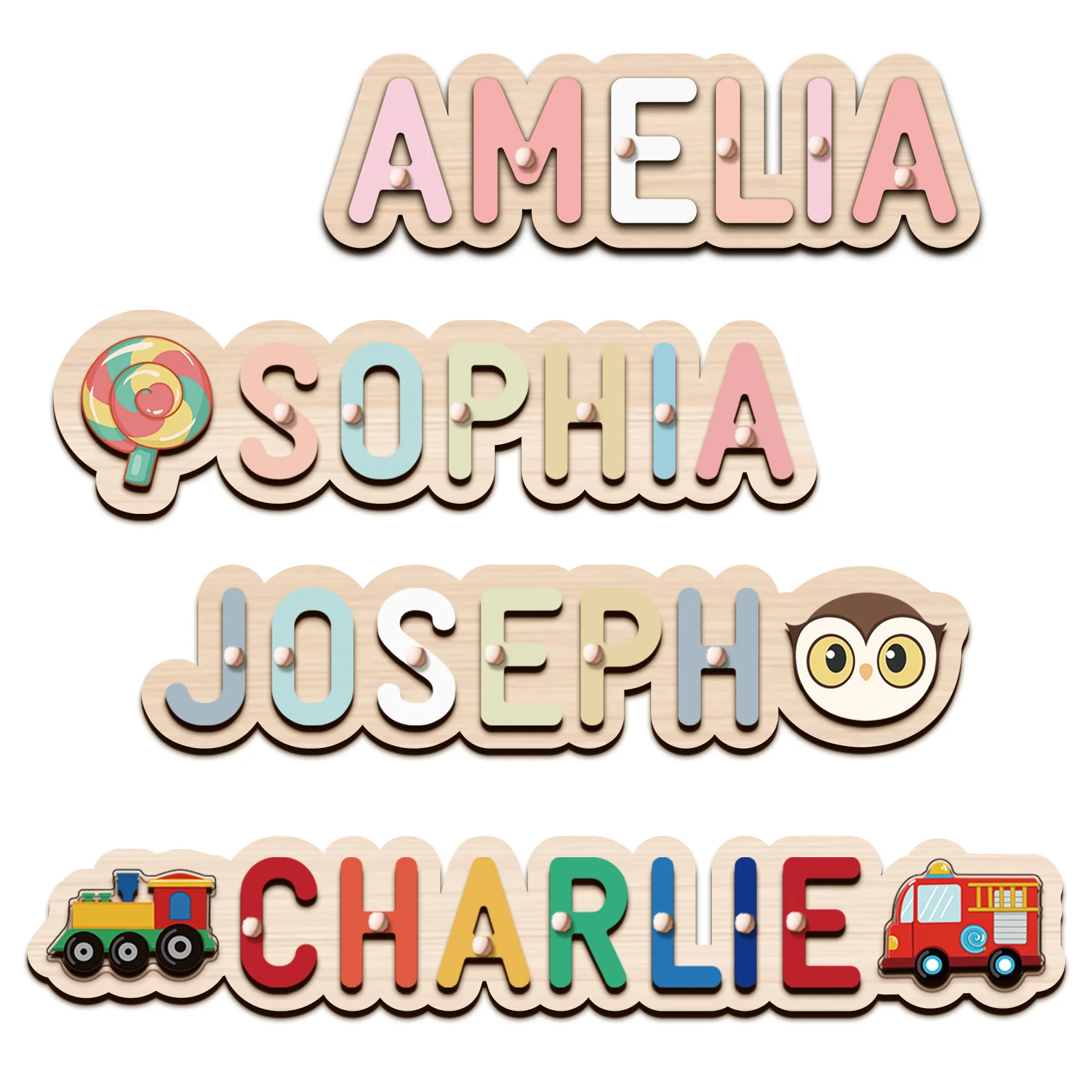 Wooden Name Puzzle For Baby - Image 6