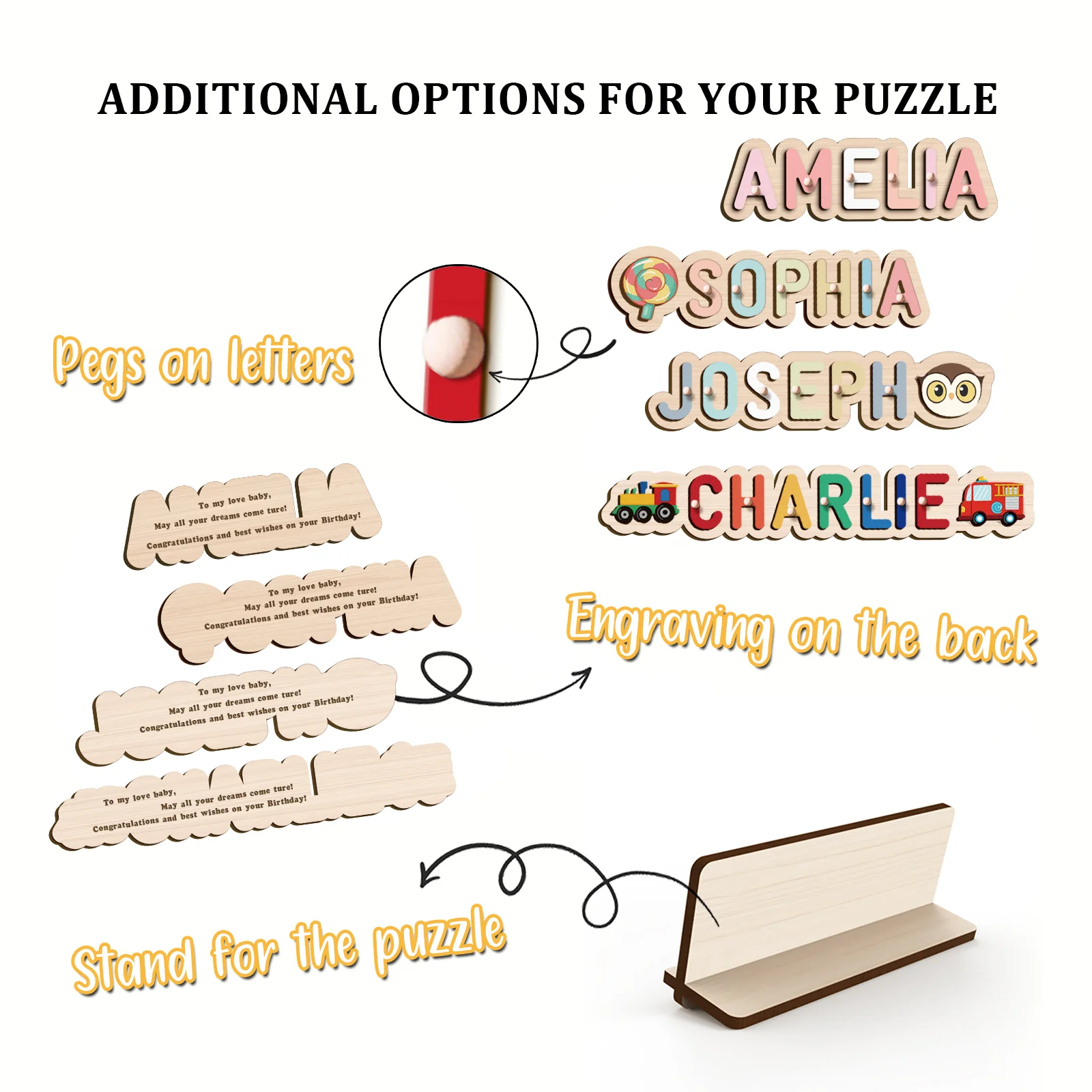 Wooden Name Puzzle For Baby - Image 9