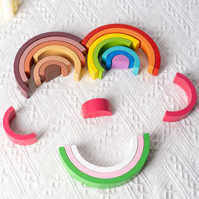 Wooden Rainbow Stacking - Image 3