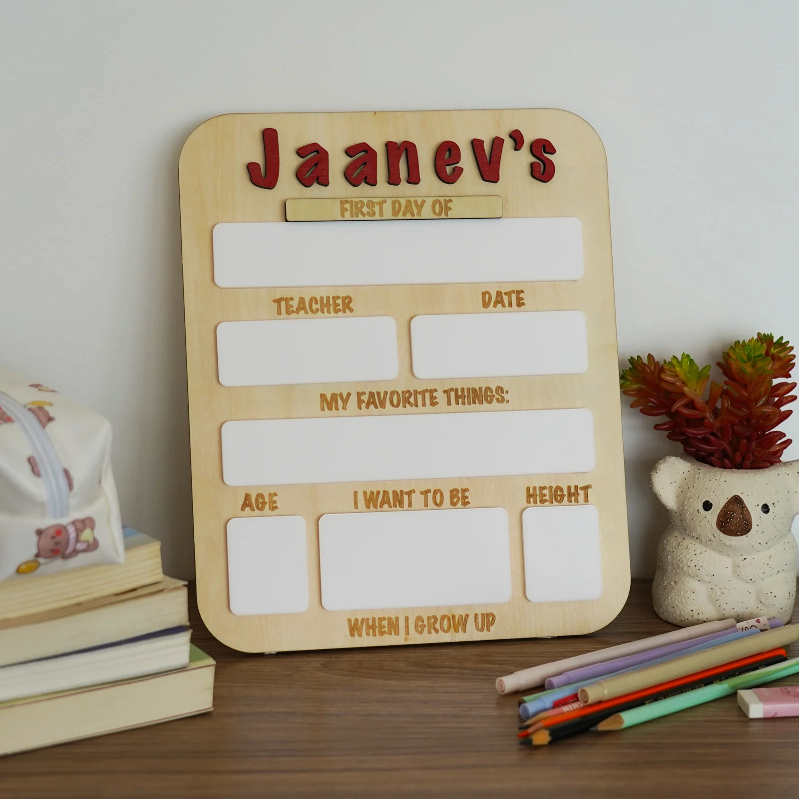 Wooden School Sign - Image 3