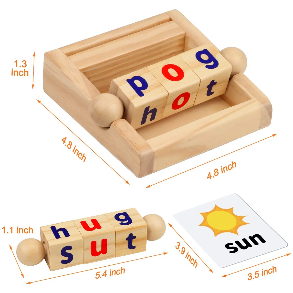 Wooden Scrabble Word Play Set Shelf - Image 7