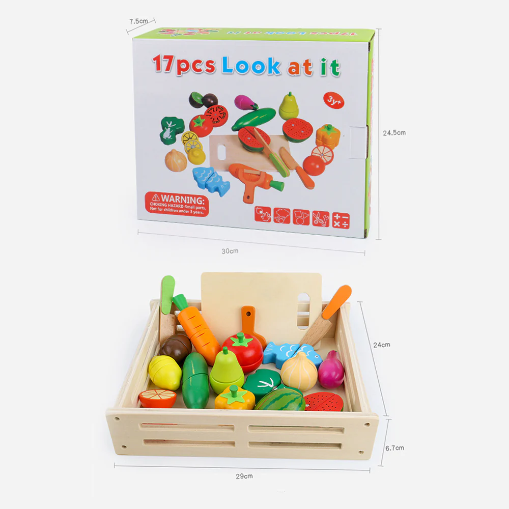 Wooden Simulation of Fruit and Vegetables Cutting Fun - Image 5