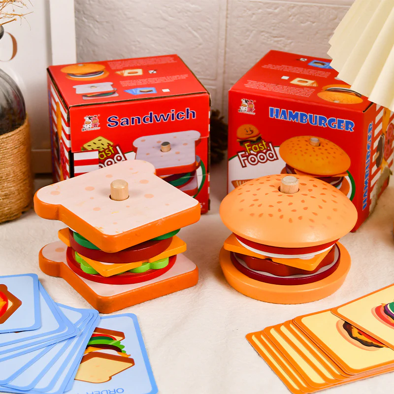 Wooden sorting and stacking toys - Image 4
