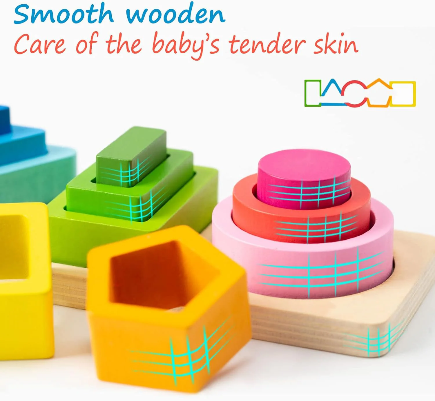 Wooden Sorting & Stacking Toys - Image 2