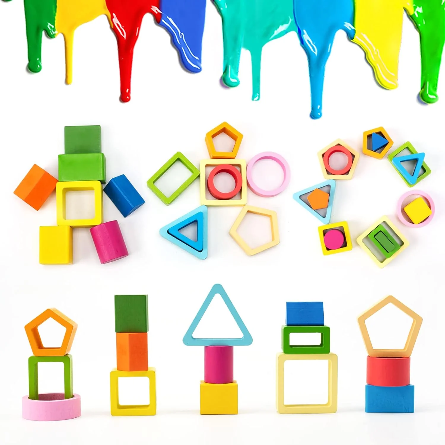 Wooden Sorting & Stacking Toys - Image 4
