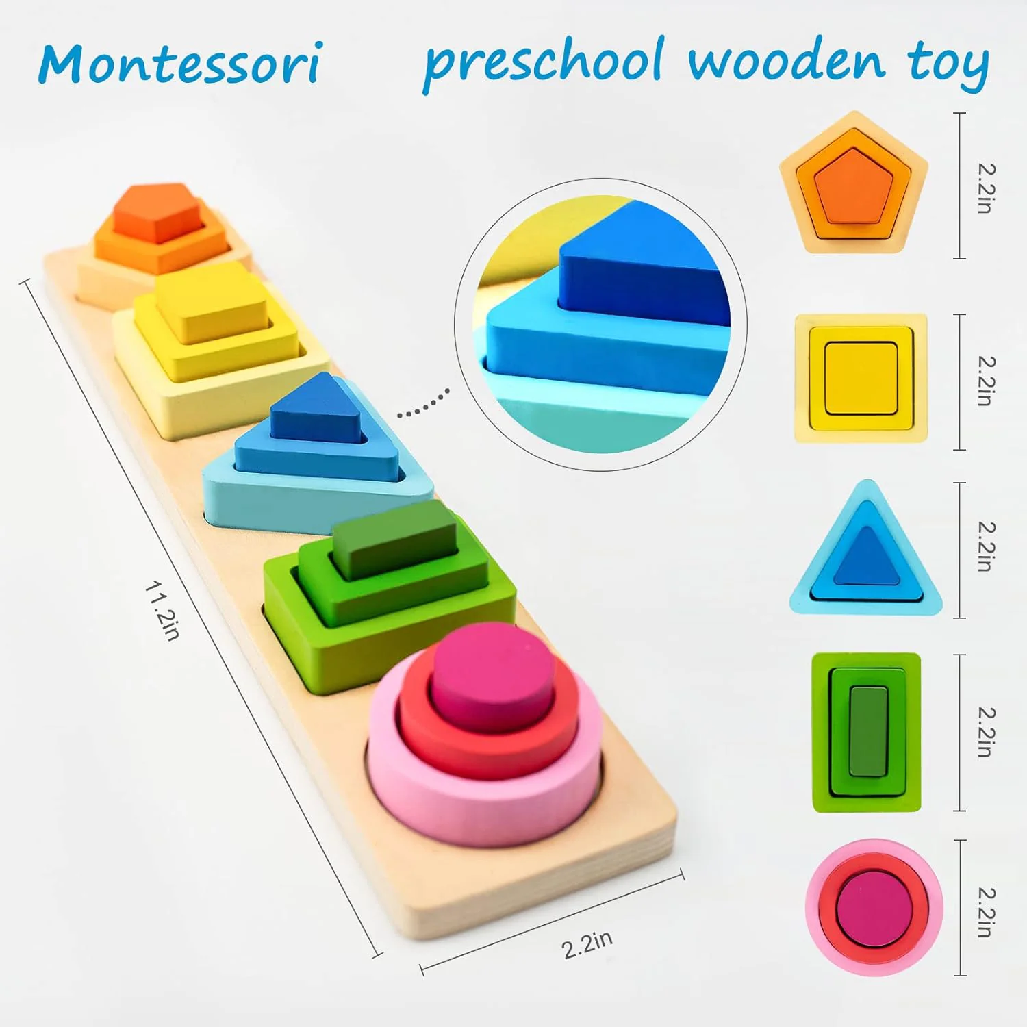 Wooden Sorting & Stacking Toys - Image 5